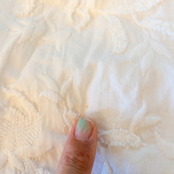 Ted Baker White Embroidered Cotton Dress Halter Neck Fit & Flare Size 2 - Picture 3 of 9